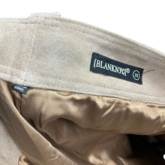 Blank NYC Cargo Suede Tan Shorts 32 Utility High Rise Pockets Fall - Picture 6 of 15